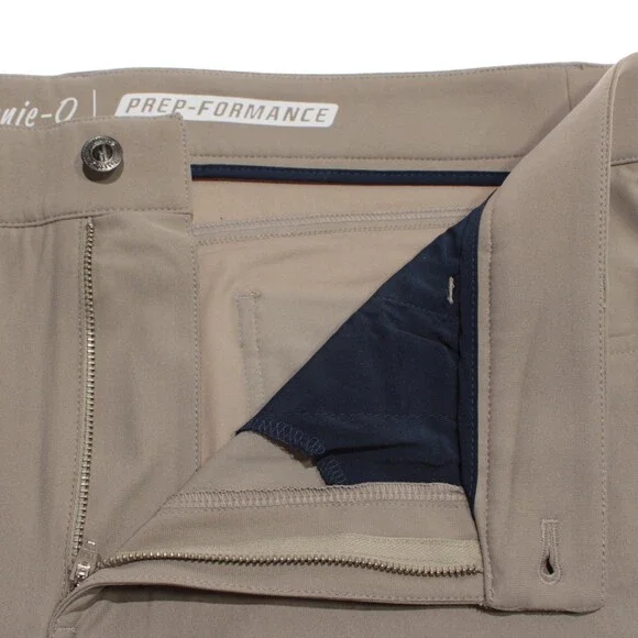 Johnnie-O NWT 5 Pocket Jean Cut Pants Size 38 US In Solid Beige 100% Polyester